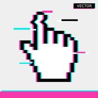 pixel muis hand cursor pictogram vectorillustratie