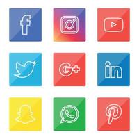 sociale media plat pictogrammen technologie, netwerk. achtergrond groep smiley face verkoop. delen, zoals, vectorillustratie twitter, youtube, whatsapp, snapchat, facebook, instagram, tiktok, tok vector