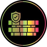 muur veiligheid glyph ten gevolge kleur icoon ontwerp vector