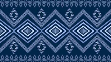 blauw naadloos kleding stof patroon meetkundig patroon vector