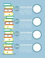 hoger onderwijs infographic grafiek ontwerpsjabloon. college klasse. abstract vectorinfochart met lege exemplaarruimten. instructiegrafieken met een volgorde van 4 stappen. visuele gegevenspresentatie vector