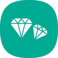 diamant glyph kromme icoon ontwerp vector