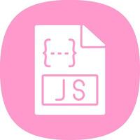 js glyph kromme icoon ontwerp vector