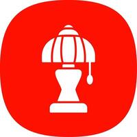 lamp glyph kromme icoon ontwerp vector