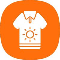 t-shirt glyph kromme icoon ontwerp vector