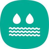 water glyph kromme icoon ontwerp vector