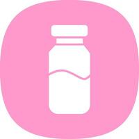 melk pot glyph kromme icoon ontwerp vector