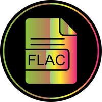 flac het dossier formaat glyph ten gevolge kleur icoon ontwerp vector