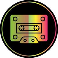 cassette glyph ten gevolge kleur icoon ontwerp vector