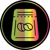 bonen zak glyph ten gevolge kleur icoon ontwerp vector