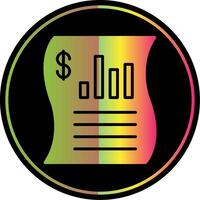 financieel rapportage glyph ten gevolge kleur icoon ontwerp vector