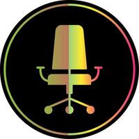kantoor stoel glyph ten gevolge kleur icoon ontwerp vector