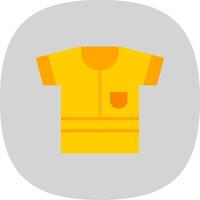 overhemd vlak kromme icoon ontwerp vector