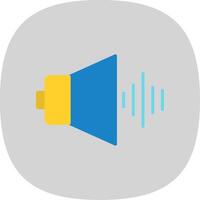 audio vlak kromme icoon ontwerp vector