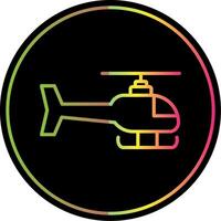 helikopter lijn helling ten gevolge kleur icoon ontwerp vector