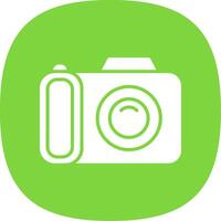 camera glyph kromme icoon ontwerp vector