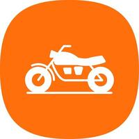 motorfietsen glyph kromme icoon ontwerp vector