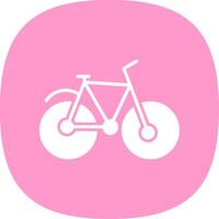 fiets glyph kromme icoon ontwerp vector