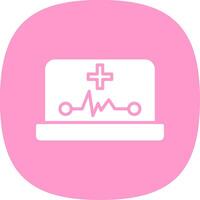 ehealth glyph kromme icoon ontwerp vector