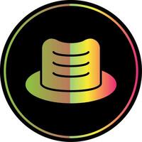 hoed glyph ten gevolge kleur icoon ontwerp vector