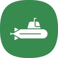 onderzeeër glyph kromme icoon ontwerp vector