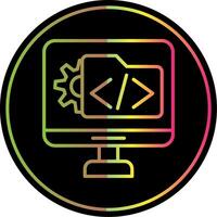 software ontwikkeling lijn helling ten gevolge kleur icoon ontwerp vector