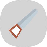 hand- zag vlak kromme icoon ontwerp vector