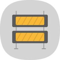 barrière vlak kromme icoon ontwerp vector