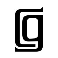 brief c g logo ontwerp vector