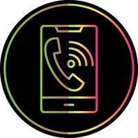 Wifi telefoontje lijn helling ten gevolge kleur icoon ontwerp vector