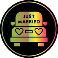 bruiloft auto glyph ten gevolge kleur icoon ontwerp vector