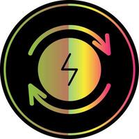 elektriciteit glyph ten gevolge kleur icoon ontwerp vector