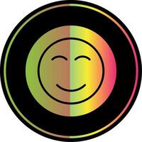 glimlach glyph ten gevolge kleur icoon ontwerp vector