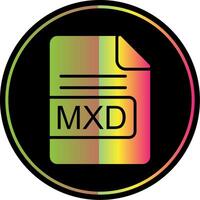 mxd het dossier formaat glyph ten gevolge kleur icoon ontwerp vector