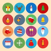 Kerst iconen instellen vector