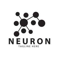 neuron logo of zenuw cel logo ontwerp, molecuul logo illustratie sjabloon icoon met concept vector