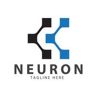 neuron logo of zenuw cel logo ontwerp, molecuul logo illustratie sjabloon icoon met concept vector