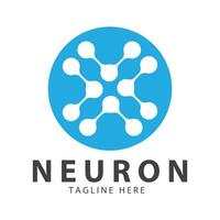 neuron logo of zenuw cel logo ontwerp, molecuul logo illustratie sjabloon icoon met concept vector