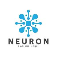 neuron logo of zenuw cel logo ontwerp, molecuul logo illustratie sjabloon icoon met concept vector