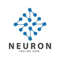 neuron logo of zenuw cel logo ontwerp, molecuul logo illustratie sjabloon icoon met concept vector