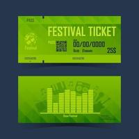 festivalticket kaart. element sjabloon voor ontwerp. vector illustratie