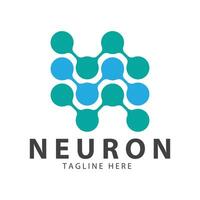 neuron logo of zenuw cel logo ontwerp, molecuul logo illustratie sjabloon icoon met concept vector