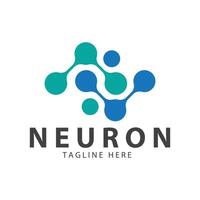 neuron logo of zenuw cel logo ontwerp, molecuul logo illustratie sjabloon icoon met concept vector