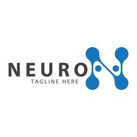 neuron logo of zenuw cel logo ontwerp, molecuul logo illustratie sjabloon icoon met concept vector