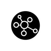 molecuul icoon . chemie illustratie teken. wetenschappelijk symbool. chemisch obligaties logo. vector
