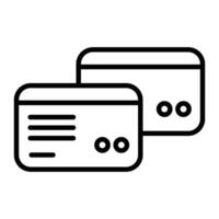 creditcard lijn icoon vector