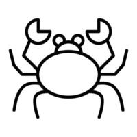 krab lijn icoon vector