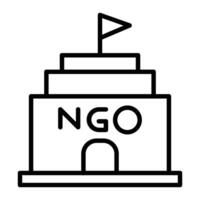 ngo lijn icoon ontwerp vector