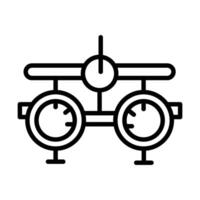 optometrist lijn icoon ontwerp vector