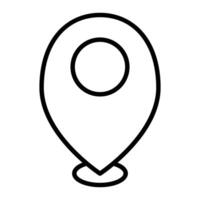 locatiemarkering lijnpictogram vector